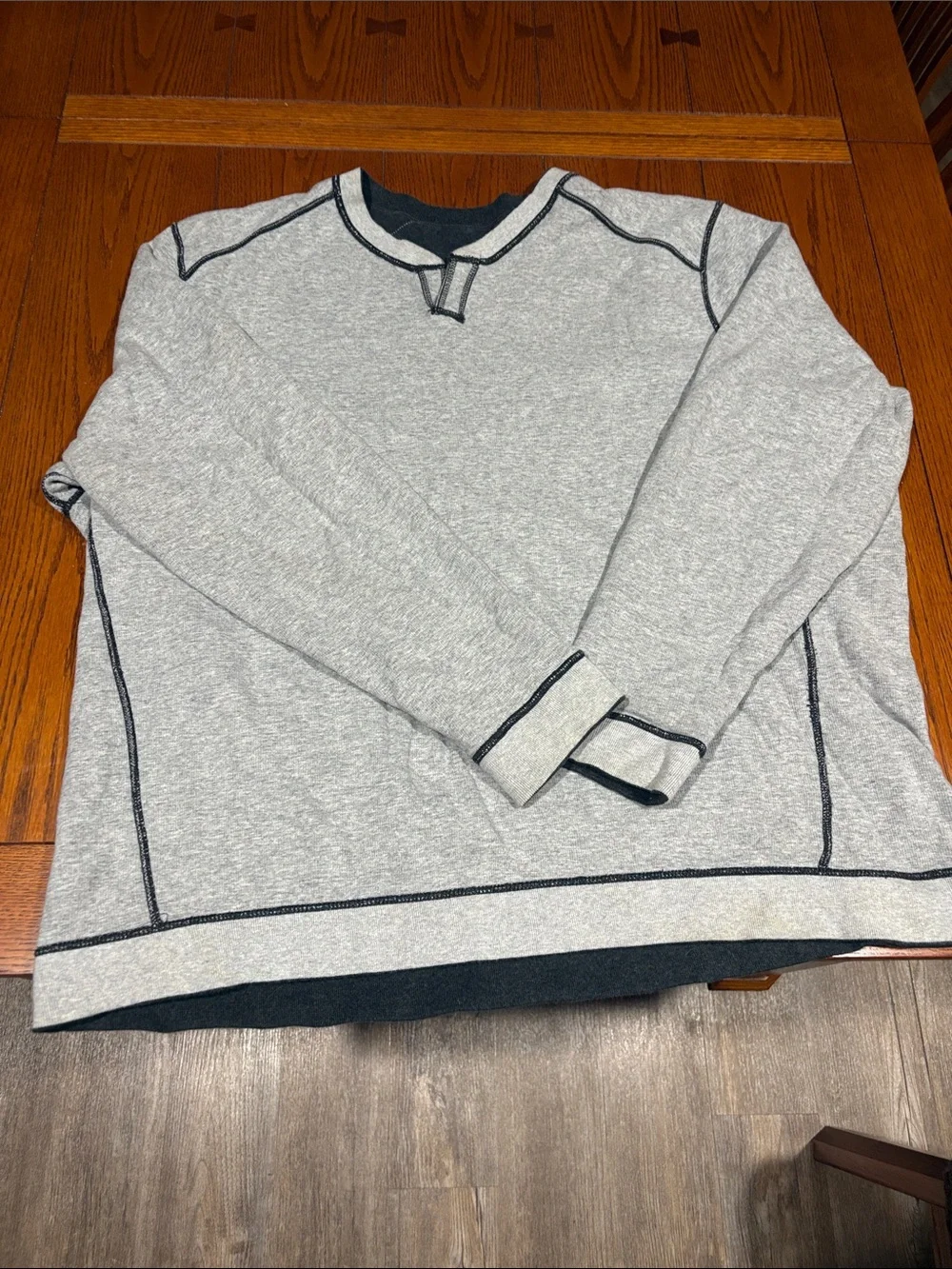 Tommy Bahama Light Gray / Black reversable Crewneck Sweater